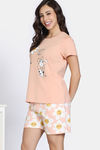 Zivame Knit Cotton Short Set - Almost Apricot — thumbnail 3